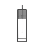 1 - Light, Outdoor Wall Light, E26 Socket 1X60W, Matte Black, 25" H x 7" W. Extends 10" from the wall, Clear Glass Panels - BUILDMYPLACE