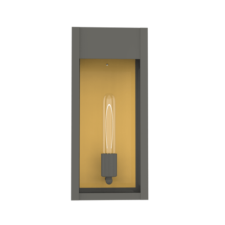 1 - Light, Outdoor Wall Sconce Light, Outdoor Lantern, E26 Socket 1X60W, Clear Glass Panels, Matte Black, 18" H x 7 1/2" W, Extends 5 1/2" from the wall - BUILDMYPLACE