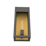 1 - Light, Outdoor Wall Sconce Light, Outdoor Lantern, E26 Socket 1X60W, Clear Glass Panels, Matte Black, 18" H x 7 1/2" W, Extends 5 1/2" from the wall - BUILDMYPLACE