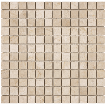 1 X 1 In Allure Crema Polished Marble Mosaic - BUILDMYPLACE