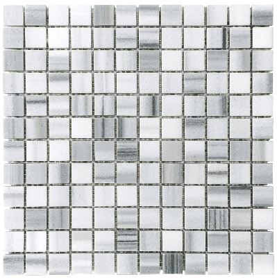 1 X 1 In Fluid Polished Marble Mosaic - BUILDMYPLACE