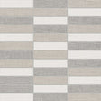 1 X 4 In Stacked Belgian Light Blend Linen Matte Color Body Porcelain Mosaic - BUILDMYPLACE