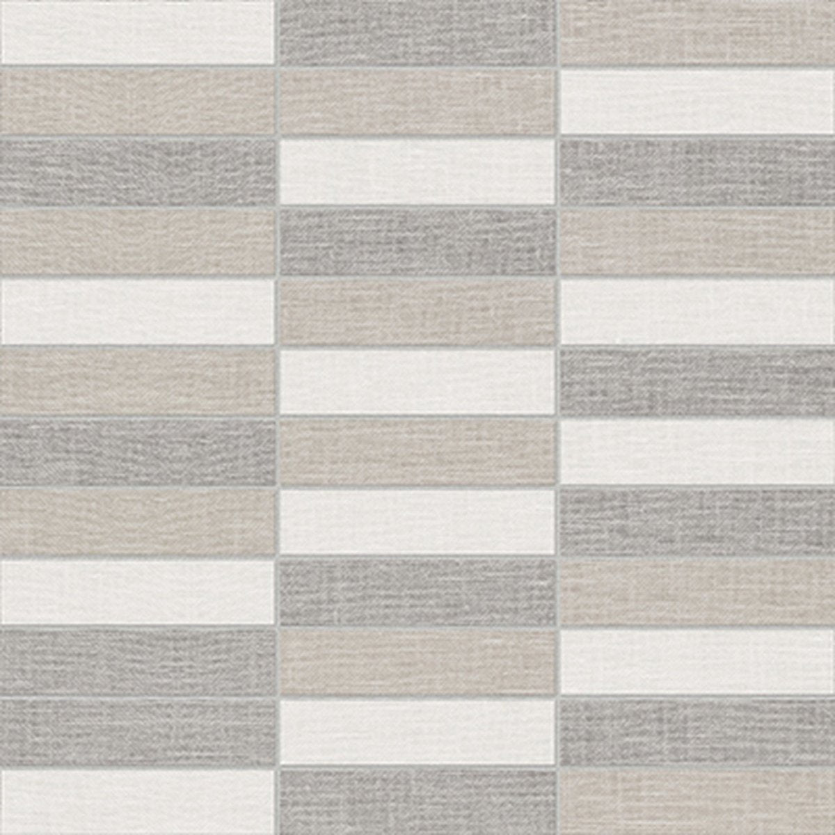 1 X 4 In Stacked Belgian Light Blend Linen Matte Color Body Porcelain Mosaic - BUILDMYPLACE