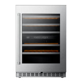 24 in. Dual Zone 52-Wine Bottles  Wine Cooler in Stainless Steel