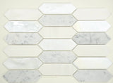 10" X 14" Cienega Springs Picket White Mosaic Wall Tile (14.4SQ FT/CTN) - BUILDMYPLACE