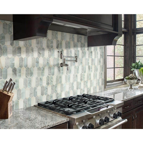 10" X 14" Cienega Springs Picket White Mosaic Wall Tile (14.4SQ FT/CTN) - BUILDMYPLACE