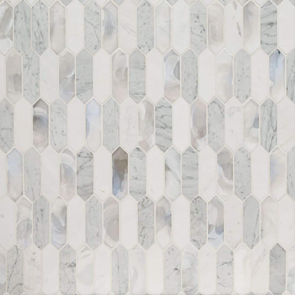 10" X 14" Cienega Springs Picket White Mosaic Wall Tile (14.4SQ FT/CTN) - BUILDMYPLACE