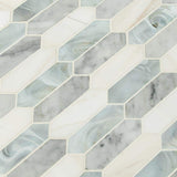 10" X 14" Cienega Springs Picket White Mosaic Wall Tile (14.4SQ FT/CTN) - BUILDMYPLACE