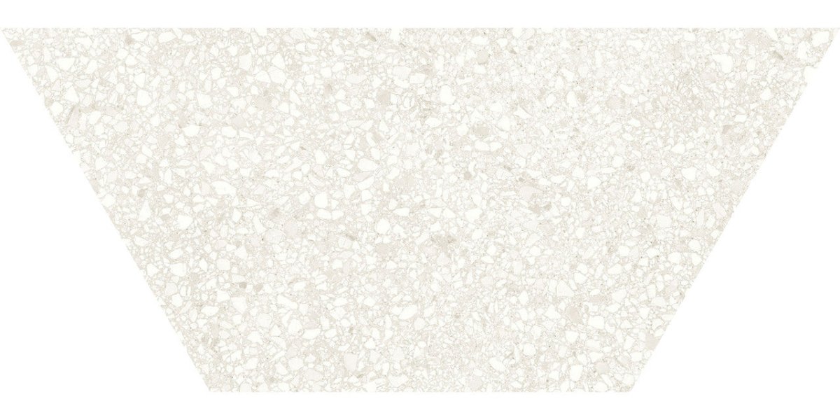 10 X 24 In Half Hexagon Station Ivory Matte Rectified Color Body Porcelain Trapezoid Floor & Wall Tile - BUILDMYPLACE