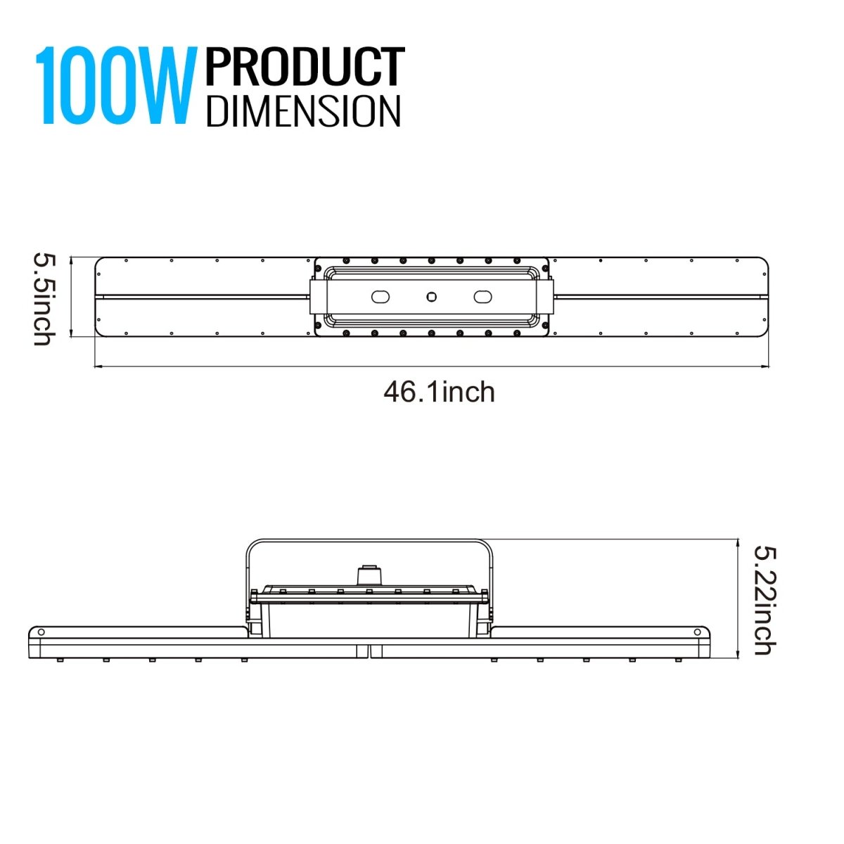 100 Watt 4FT LED Explosion Proof Linear Light, I Series, Dimmable, 5000K, 14000LM, AC100 - 277V, IP66, Hazardous Location Lighting Fixtures - BUILDMYPLACE