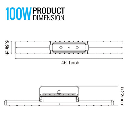 100 Watt 4FT LED Explosion Proof Linear Light, I Series, Dimmable, 5000K, 14000LM, AC100 - 277V, IP66, Hazardous Location Lighting Fixtures - BUILDMYPLACE