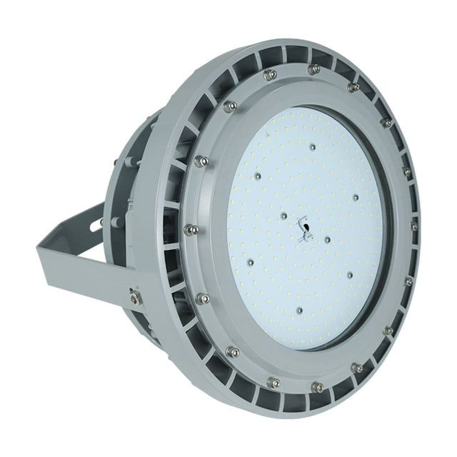 100 Watt LED Explosion Proof Round High Bay Light, C Series, Dimmable, 5000K, 13500LM, AC100 - 277V, IP66, Hazardous Location Lighting Fixtures - BUILDMYPLACE