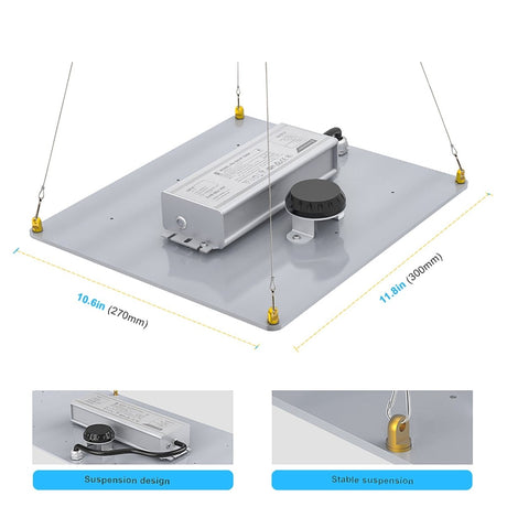 1000W Full Spectrum LED Grow Light with UV/IR for Hydroponic Indoor Plants Veg and Flower Growth - BUILDMYPLACE