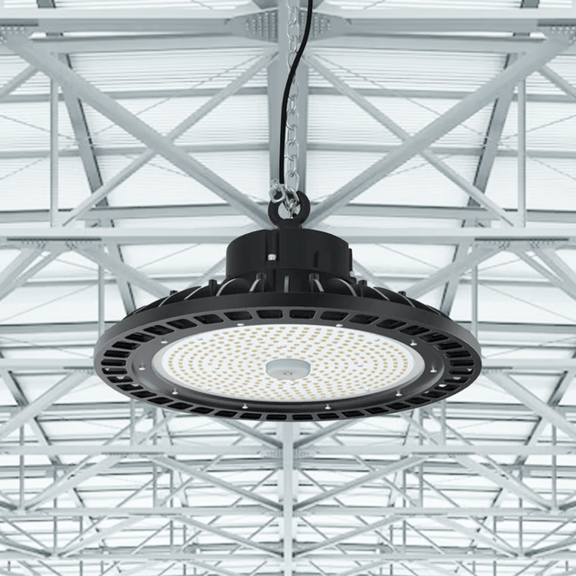 100W UFO High Bay LED Shop Lights 4000K - Dimmable (1 - 10V), AC120 - 277V, UL DLC Listed - Ideal for Commercial Warehouses, Garages, Workshops, and Factories - BUILDMYPLACE
