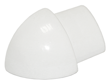 Durondell Aluminum - External Corner - Round Edge - White - Powder Coated - Tile Corner Trim 2 PC | DRAC 1230-Y/2