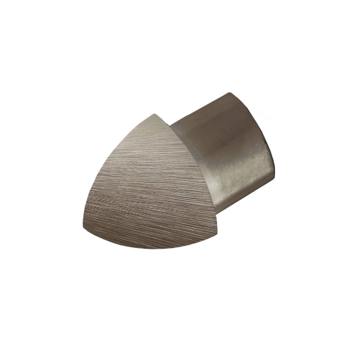 DURAL DURONDELL 3/8 in. Round Edge Metal External Corner Aluminum High-Gloss Anodized Brushed Nickel/Titanium