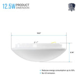 10.5" LED Flush Mount Ceiling Lights - Round Mushroom Design - 1050 Lm - Dimmable Flush Mount - BUILDMYPLACE