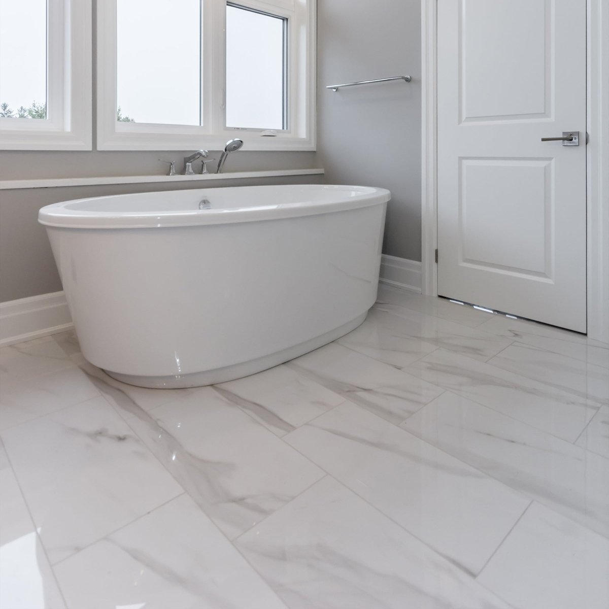 10.5 X 32 In Mayfair Volakas Polished Rectified Glazed Porcelain - BUILDMYPLACE