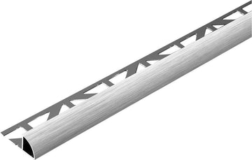 Durondell Aluminum Round Edge profile - Tile trim - 5/16 - Silver High-Gloss Anodized Brushed - Tile Edge Trim