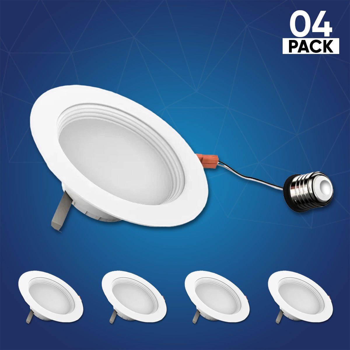 10W 4 Inch LED Recessed Lighting: Dimmable, ETL Listed, with Baffle Trim - Ideal for Closets, Kitchens, Hallways, and Basements - BUILDMYPLACE