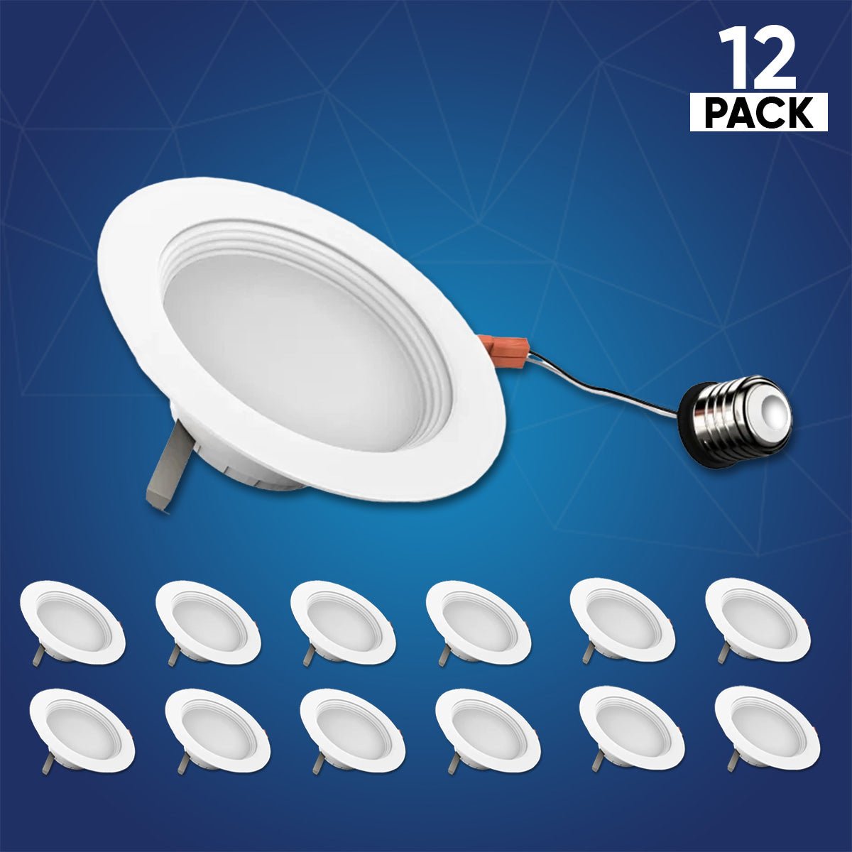 10W 4 Inch LED Recessed Lighting: Dimmable, ETL Listed, with Baffle Trim - Ideal for Closets, Kitchens, Hallways, and Basements - BUILDMYPLACE