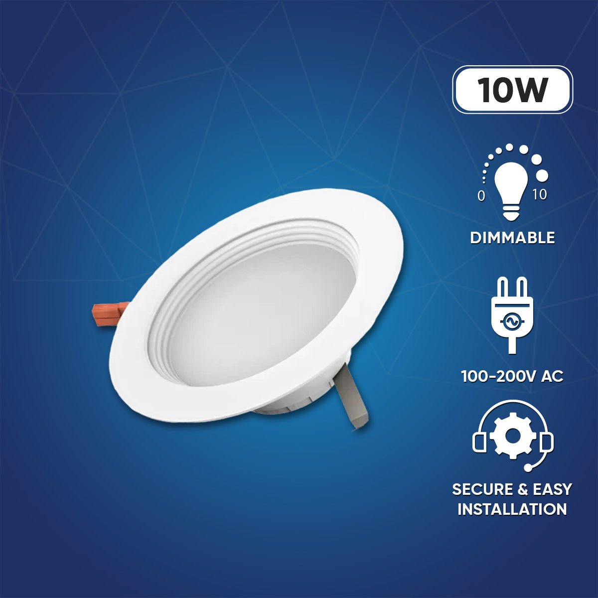 10W 4 Inch LED Recessed Lighting: Dimmable, ETL Listed, with Baffle Trim - Ideal for Closets, Kitchens, Hallways, and Basements - BUILDMYPLACE