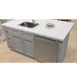 10x10 Kitchen Layout Design - Aria Grey Shaker Cabinets - BUILDMYPLACE