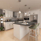 10x10 Kitchen Layout Design - Charleston White Cabinets - BUILDMYPLACE