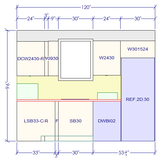 10x10 L - Shape Kitchen Layout Design - Aria Espresso Shaker Cabinets - BUILDMYPLACE