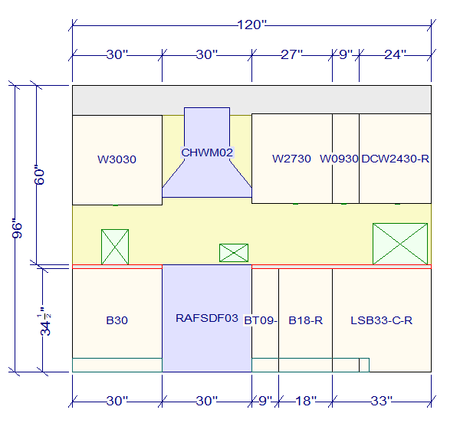 10x10 L - Shape Kitchen Layout Design - Aspen White Cabinets - BUILDMYPLACE