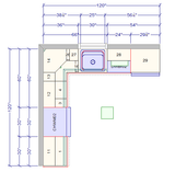 10x10 L - Shape Kitchen Layout Design - Charleston Saddle Cabinets - BUILDMYPLACE