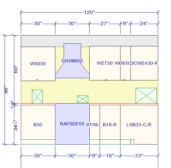 10x10 L - Shape Kitchen Layout Design - Charleston Saddle Cabinets - BUILDMYPLACE