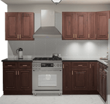 10x10 L - Shape Kitchen Layout Design - Charleston Saddle Cabinets - BUILDMYPLACE