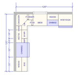 10x10 L - Shape Kitchen Layout Design - Elegant Dove Cabinets - BUILDMYPLACE