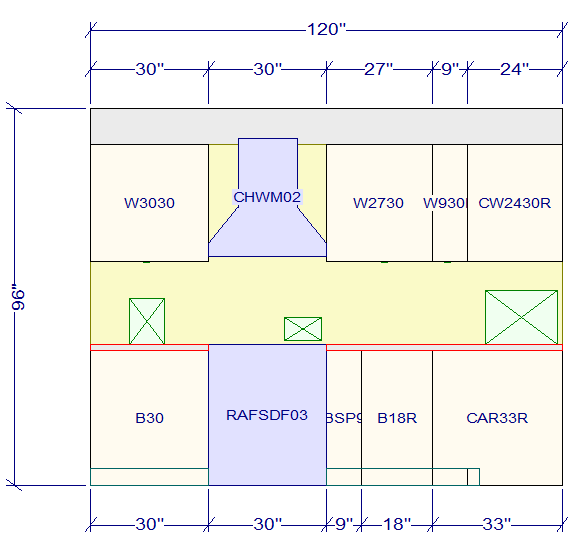 10x10 L - Shape Kitchen Layout Design - Elegant Dove Cabinets - BUILDMYPLACE