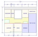 10x10 L - Shape Kitchen Layout Design - Elegant Dove Cabinets - BUILDMYPLACE