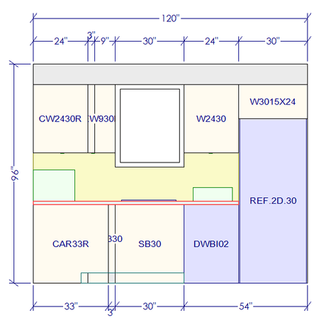 10x10 L - Shape Kitchen Layout Design - Elegant Smoky Grey Cabinets - BUILDMYPLACE