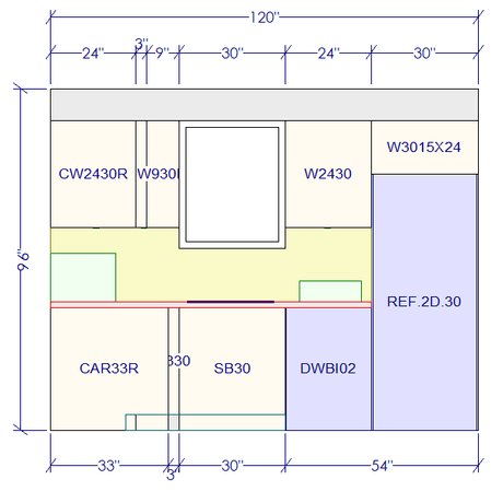 10x10 L - Shape Kitchen Layout Design - Park Avenue White Cabinets - BUILDMYPLACE