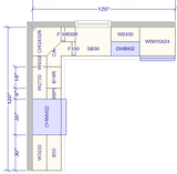 10x10 L - Shape Kitchen Layout Design - Richmond Stone Cabinets - BUILDMYPLACE