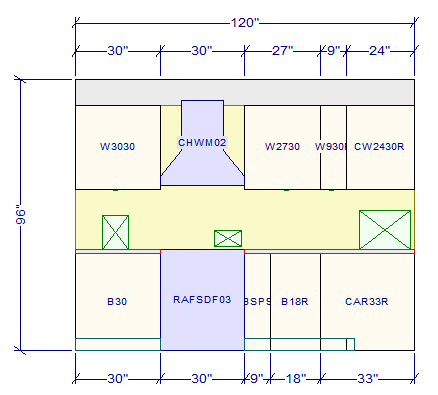 10x10 L - Shape Kitchen Layout Design - Richmond Stone Cabinets - BUILDMYPLACE