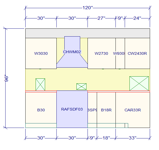 10x10 L - Shape Kitchen Layout Design - Richmond White Cabinets - BUILDMYPLACE