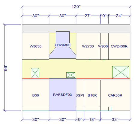 10x10 L - Shape Kitchen Layout Design - Richmond White Cabinets - BUILDMYPLACE