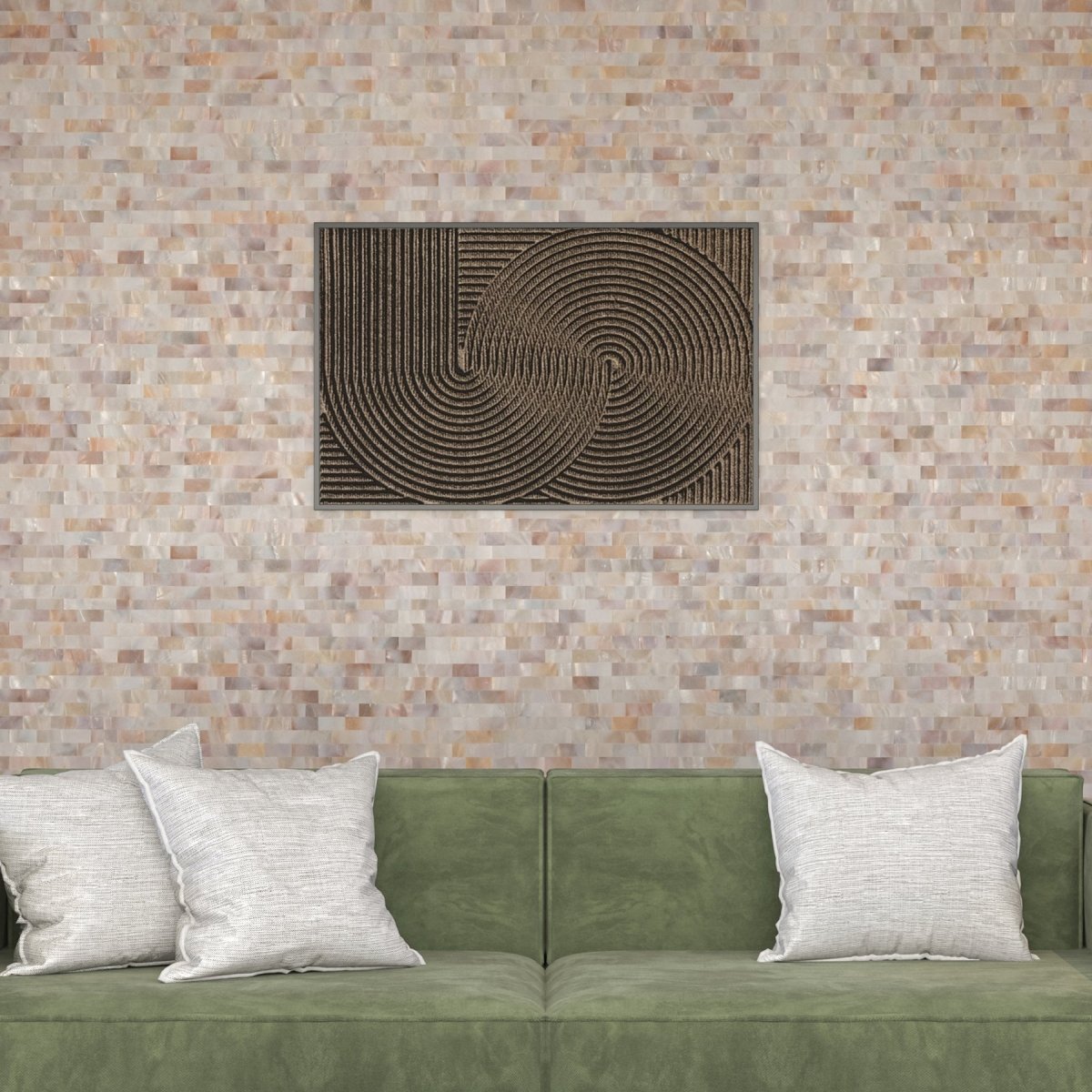 11 X 12 in. Mother of Pearl White Polished Brick Mosaic Tile - BUILDMYPLACE