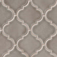 11" X 16" Dove Gray Arabesque Glossy Light Gray Ceramic Mosaic Sheet (11.7SQ FT/CTN) - BUILDMYPLACE