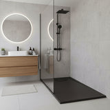 SMC / Solid Surface Shower Base Tray 60" × 32" - with Side Drain Hole, Drain Cover & Waste