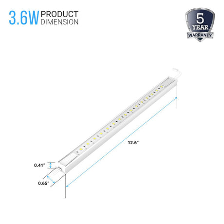 12" Hardwired Under Cabinet Lighting 3Pc Kit - 3x3.6W Linkable Light Bar - 330 Lumens - White - BUILDMYPLACE