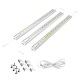 12" Hardwired Under Cabinet Lighting 3Pc Kit - 3x3.6W Linkable Light Bar - 330 Lumens - White - BUILDMYPLACE