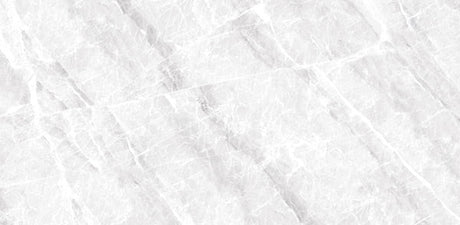 12 In. X 24 In. Nambia White Polished - Porcelain - Wall & Floor Tile (15.50 Sqft/Case) - BUILDMYPLACE