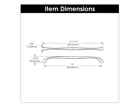 12 Inch cabinet Pull Center to Center - Hickory Hardware - BUILDMYPLACE