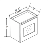 12 inch Wall Cabinet - 12W x 12H x 12D - Aria White Shaker - BUILDMYPLACE